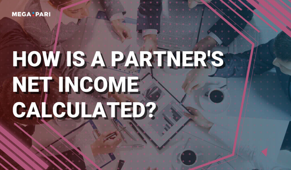How is a partner's net income calculated